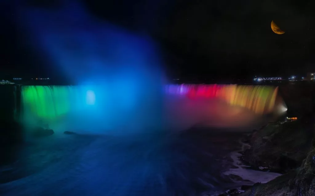 niagara falls at night