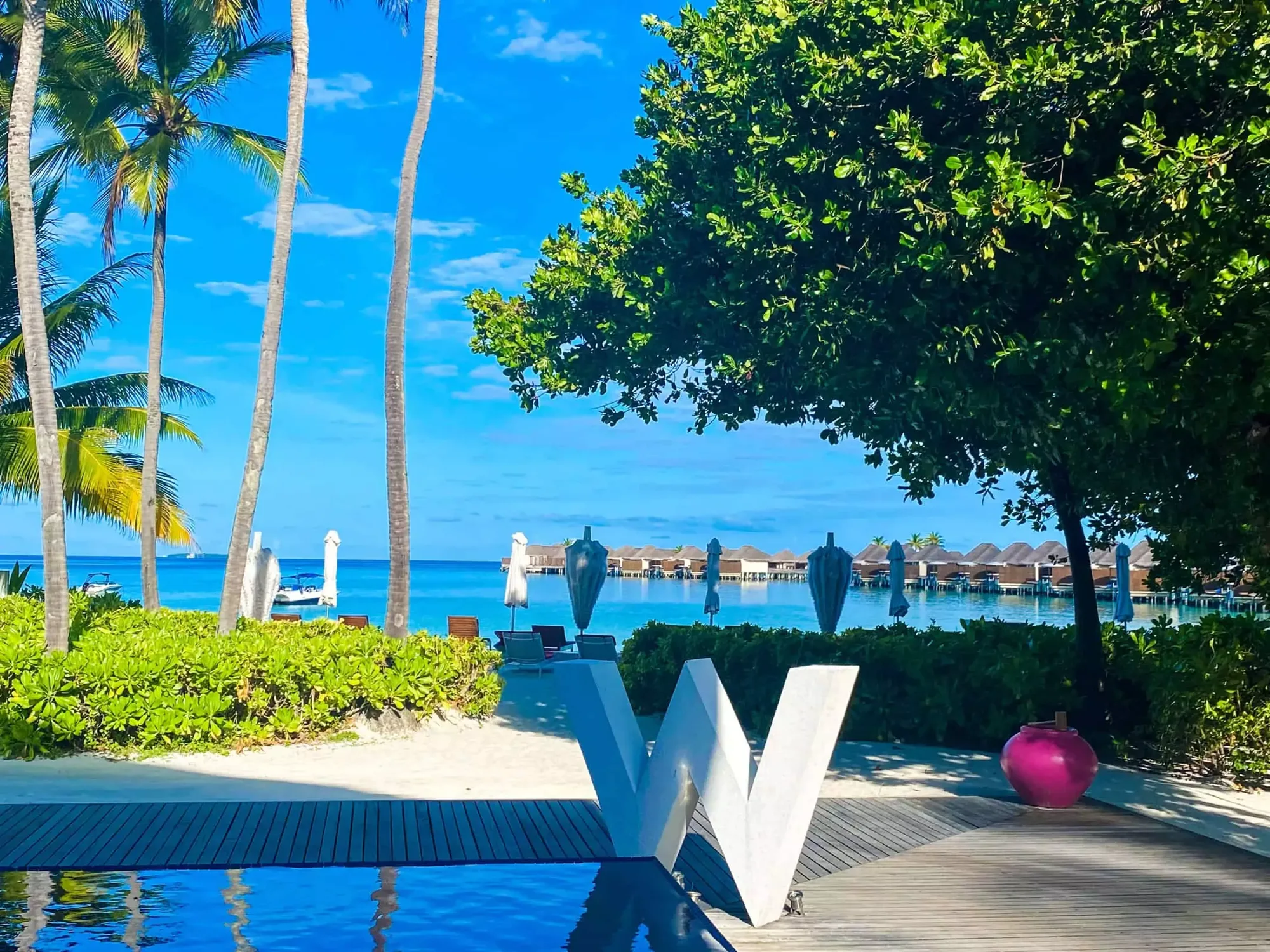 w maldives view from pilates
