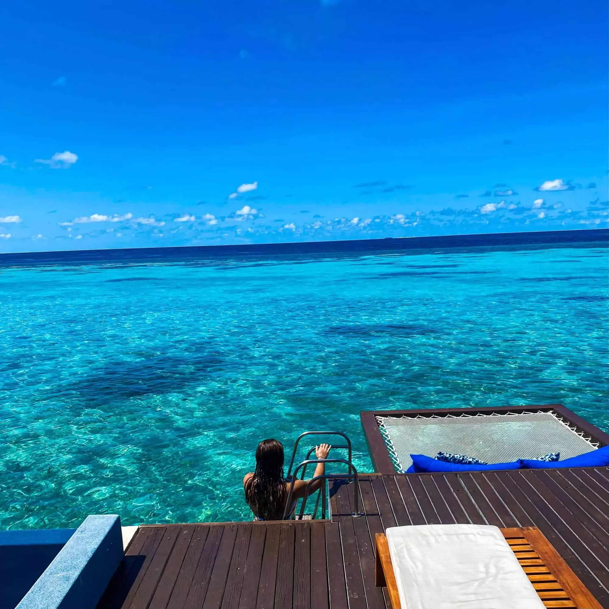 the view from our overwater bungalow