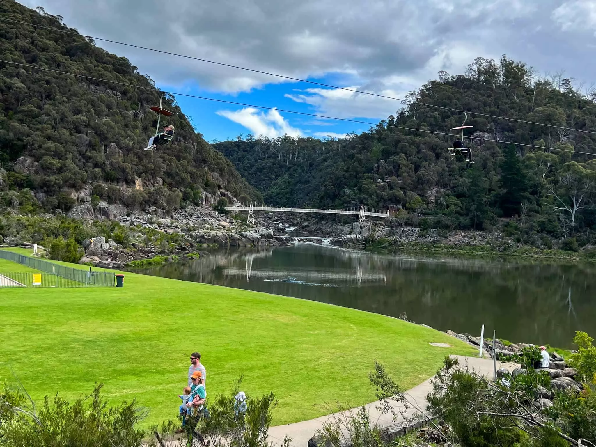 View of Cataract Gorge including chair lift