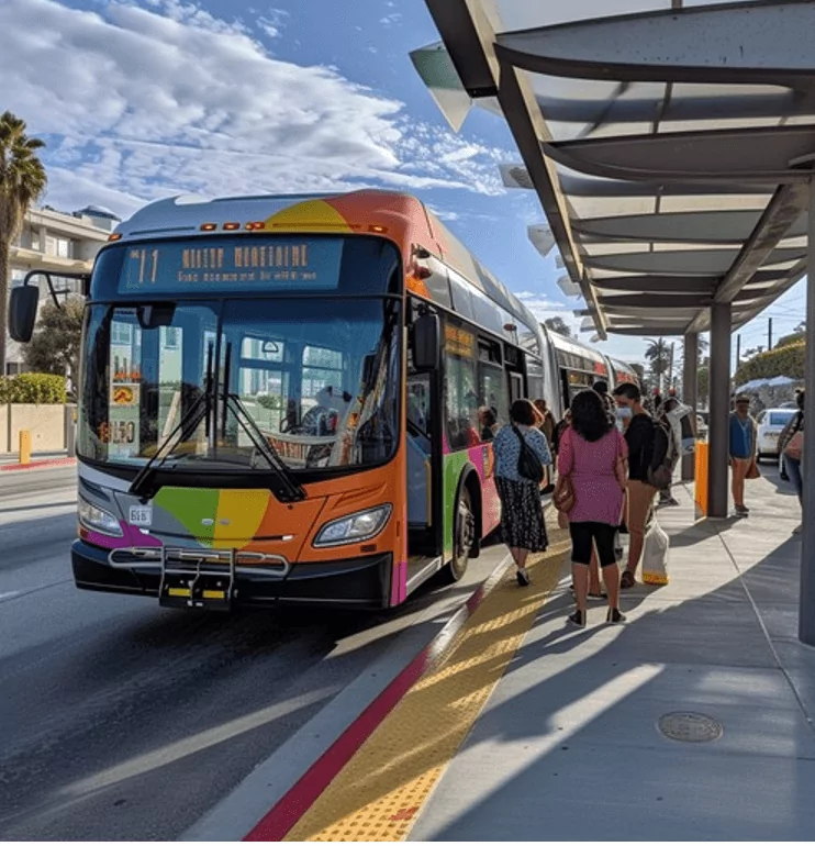 bus, bus from LAX, transport