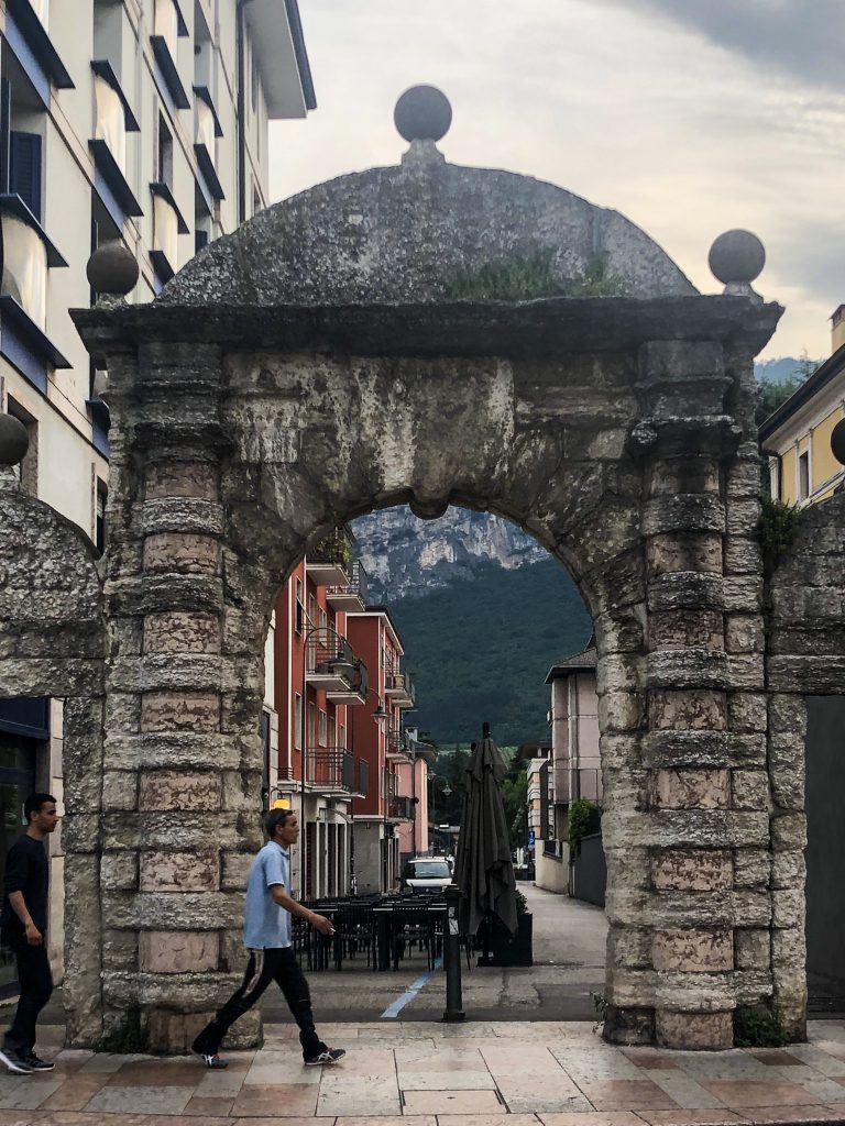 walking past the main centre of trento