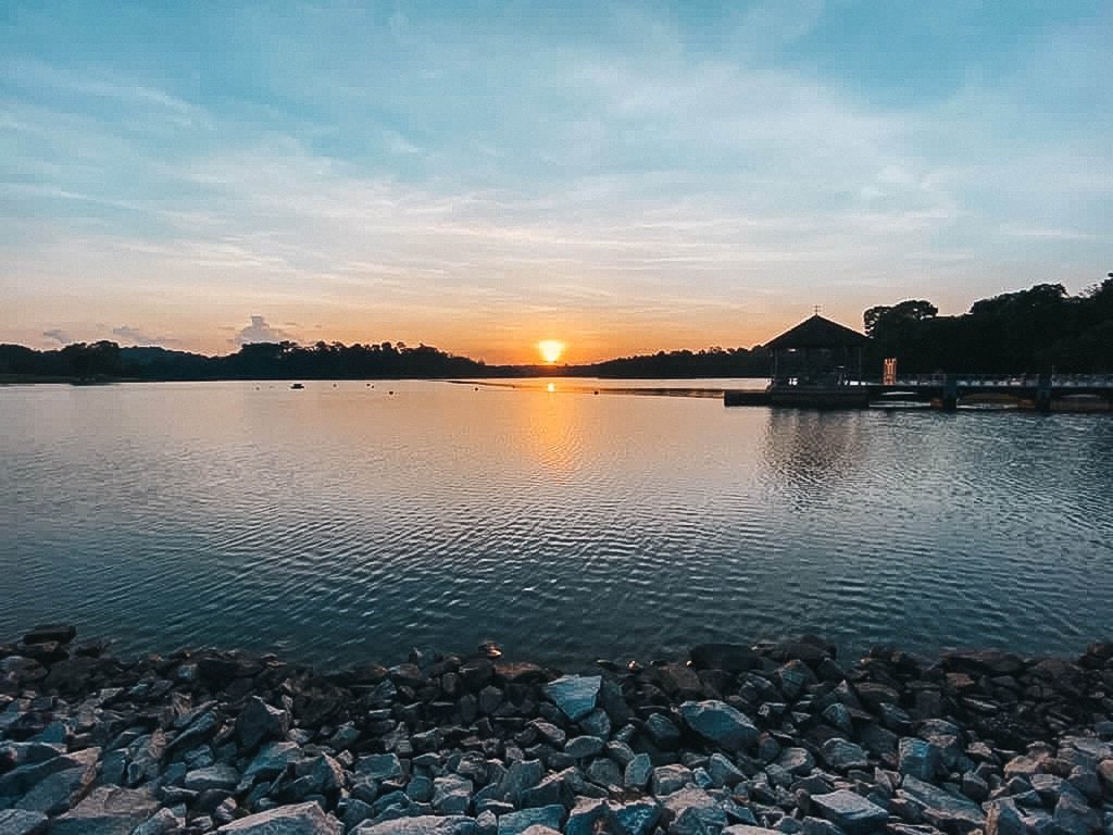 sunset lower pierce reservoir romantic