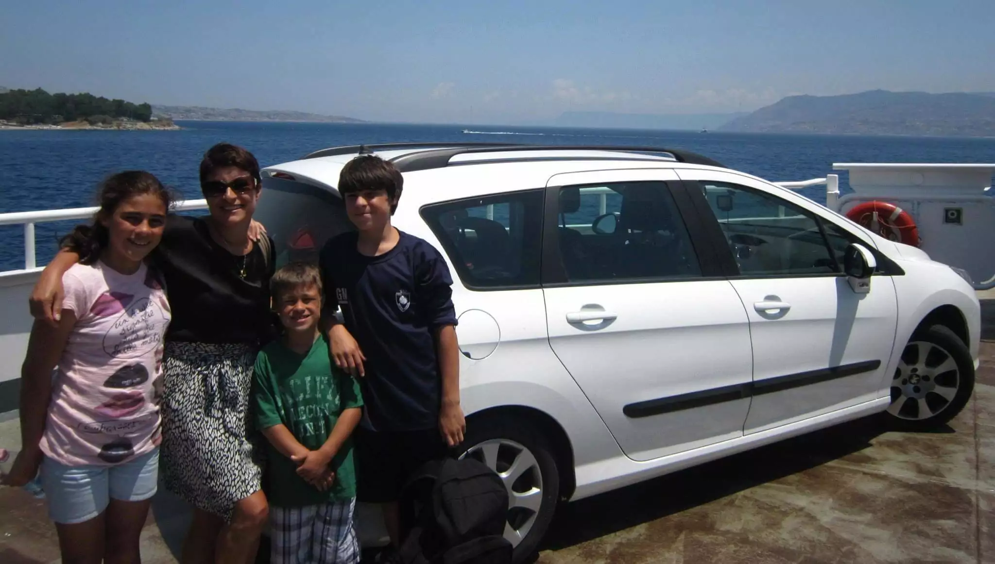 on the ferry to messina with the car