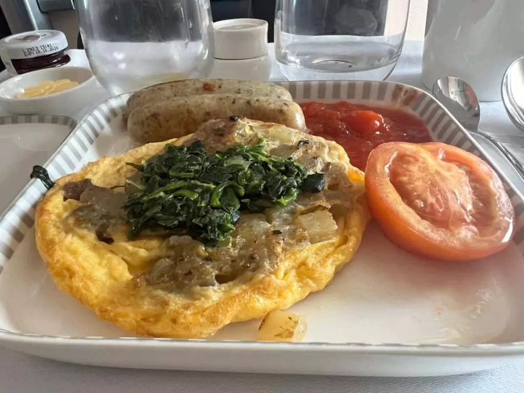 Singapore airlines business class meal