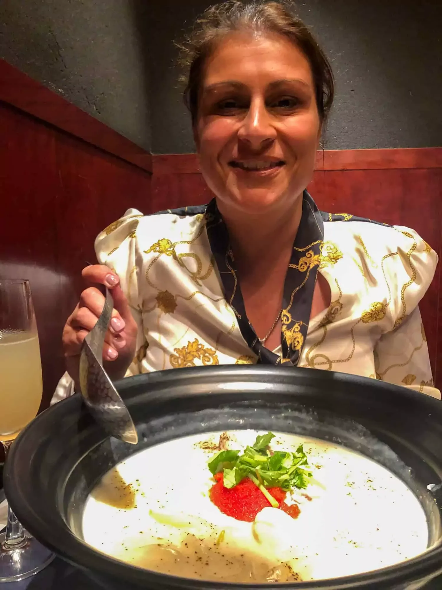 Udon served in a big bowl