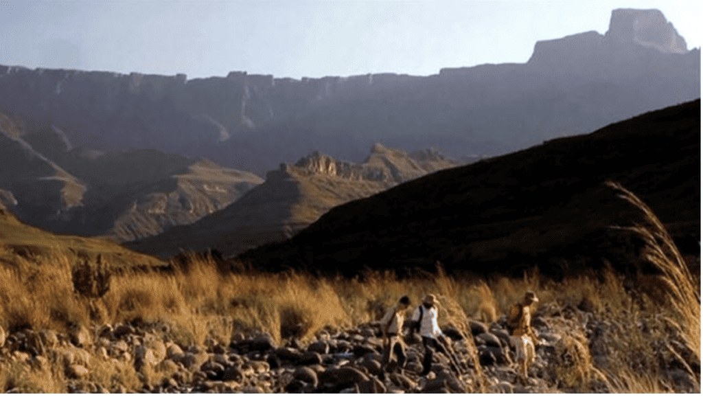 sitting on a rock - Drakensberg mountains 