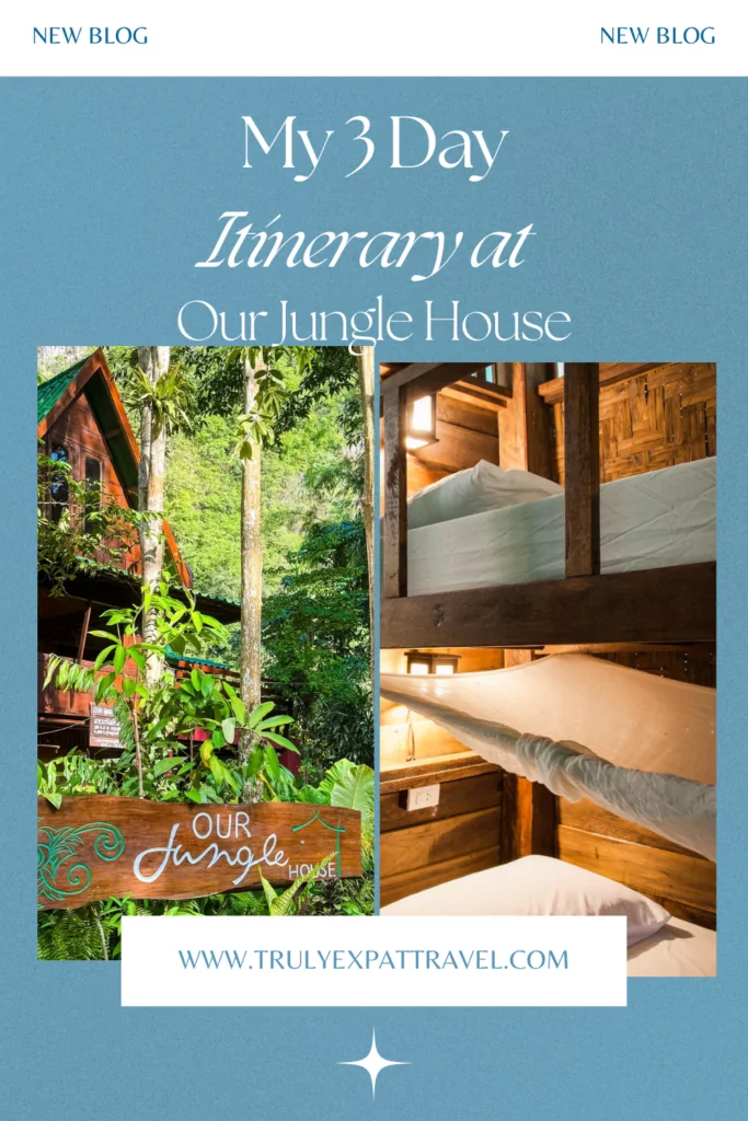 Our Jungle house itinerary