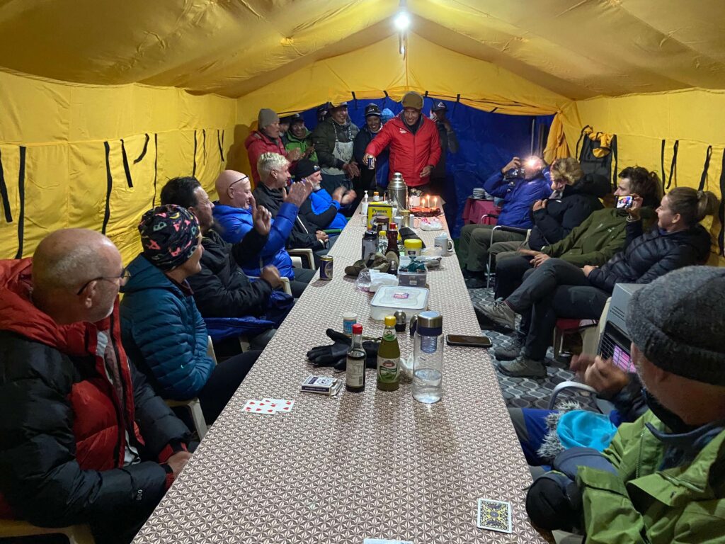 Guides and Porters mount everest base camp