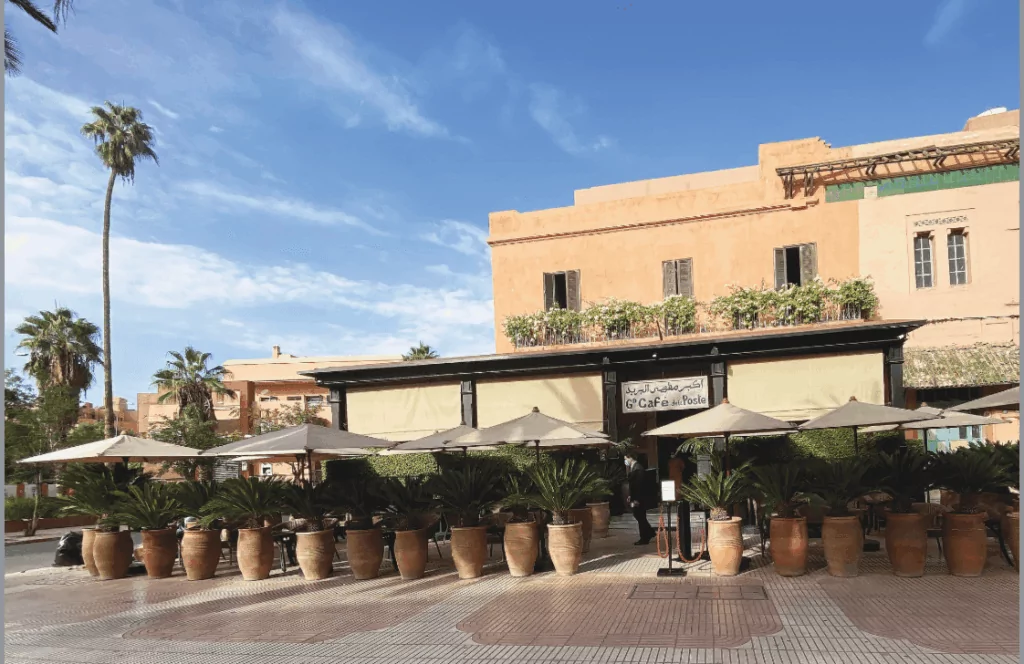 cafre de la poste, moroccan dishes, morocco, menara, marrakech