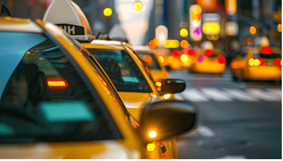 taxis; LAX; yellow cabs
