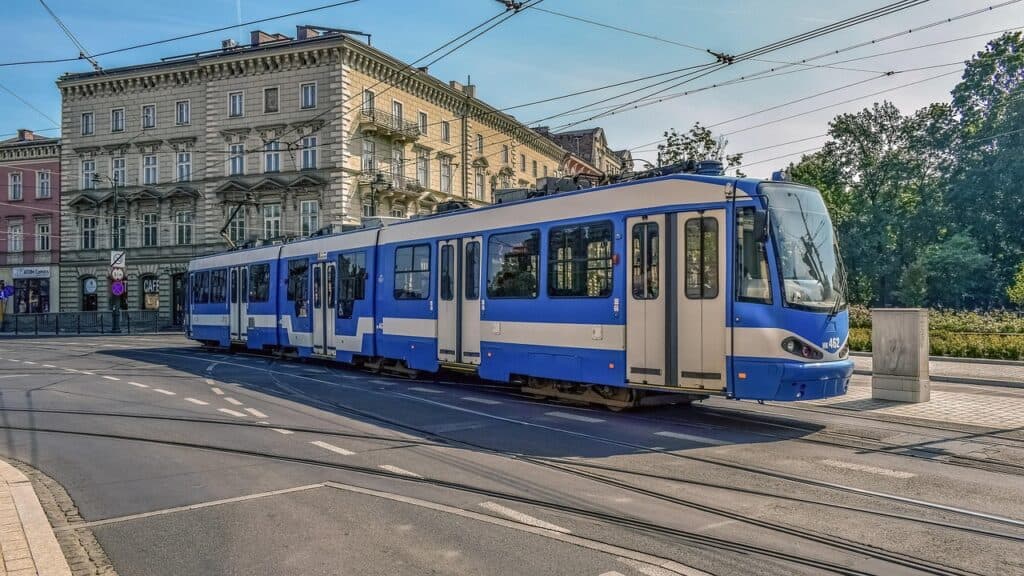 tram, city, urban, transportation, road, street, krakow, poland, krakow, krakow, krakow, krakow, krakow