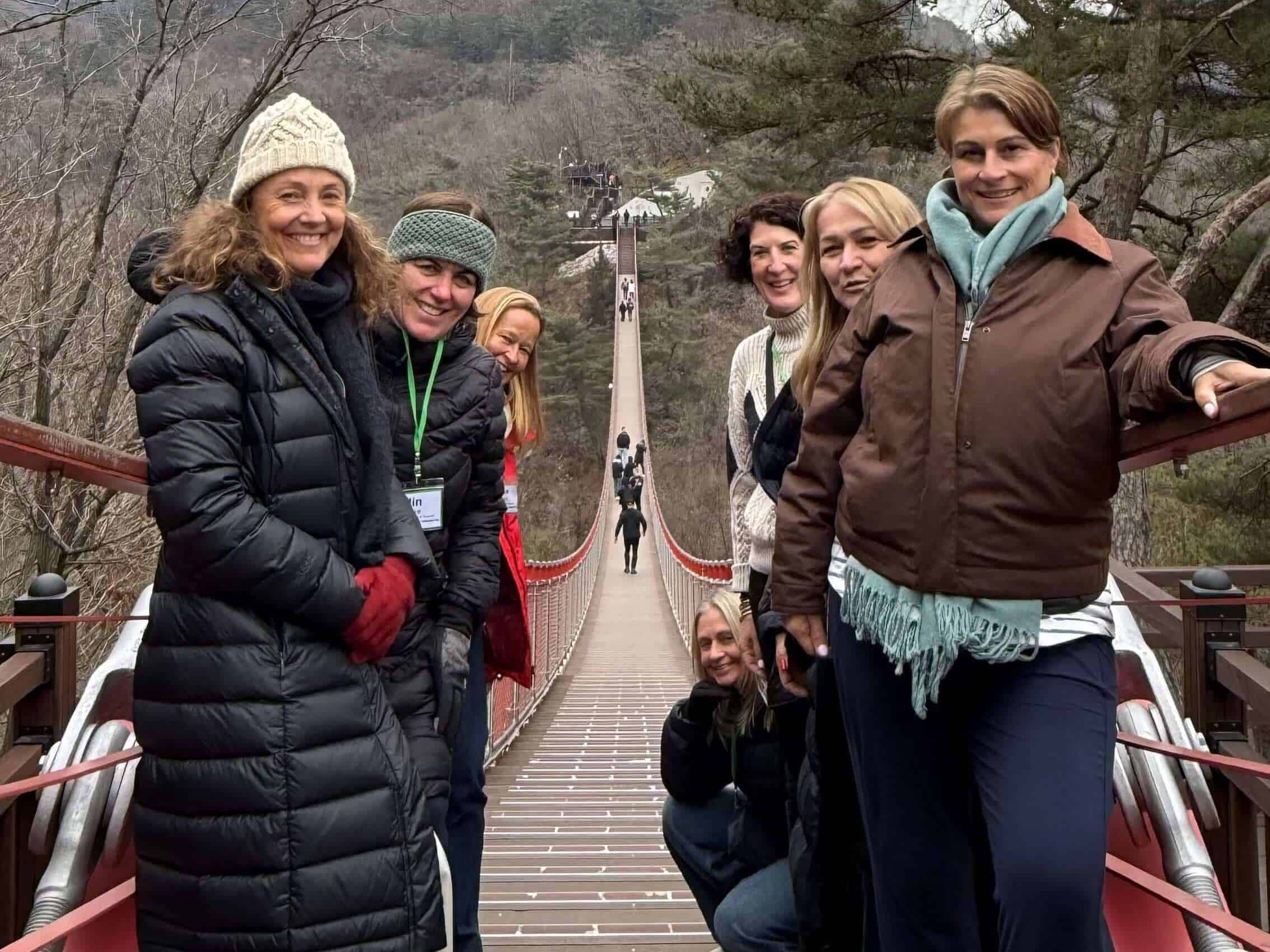 the suspension bridge, The Gamaksan Suspension Bridge