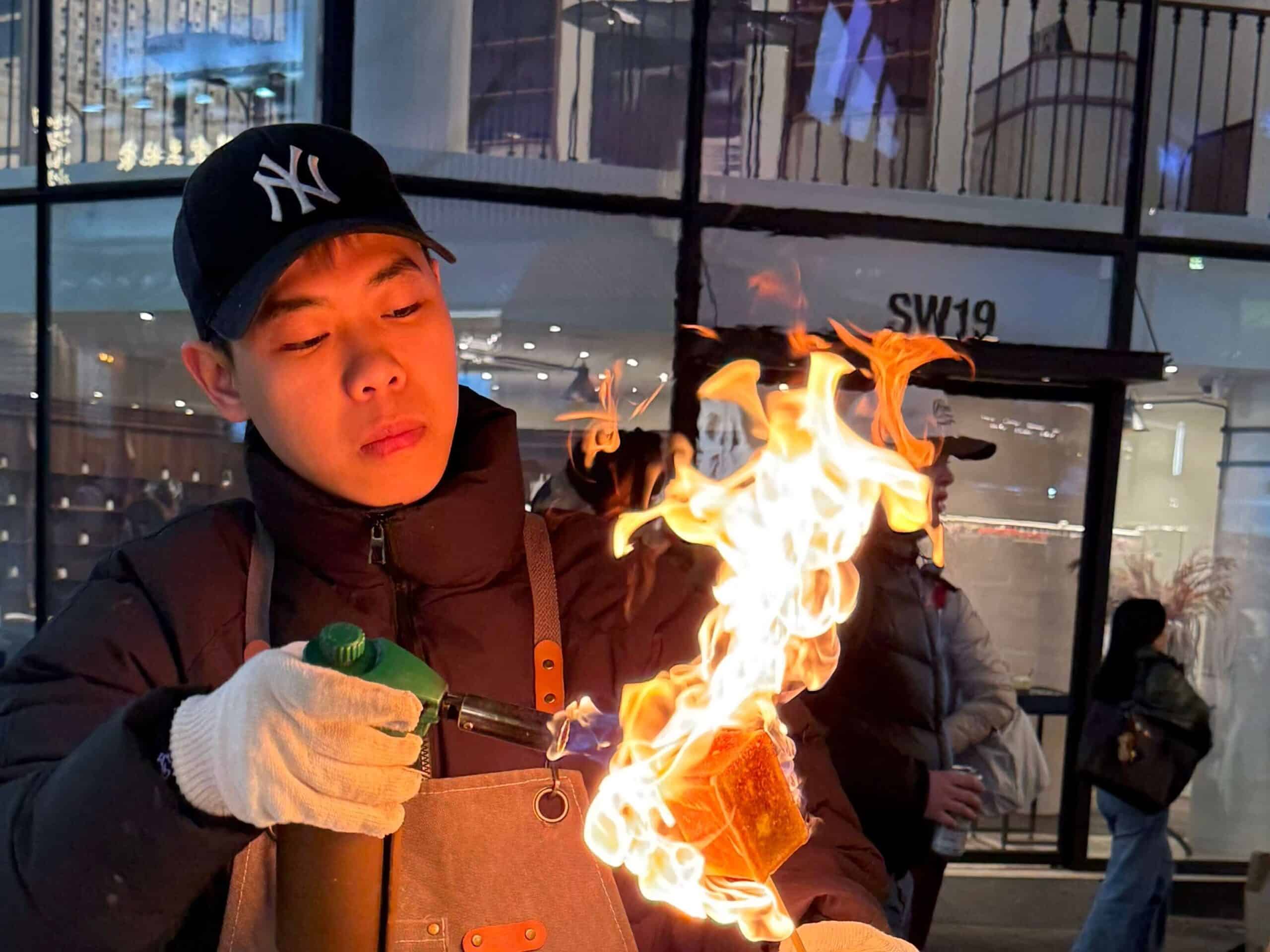 Myeongdong Night Market, food stall, street food