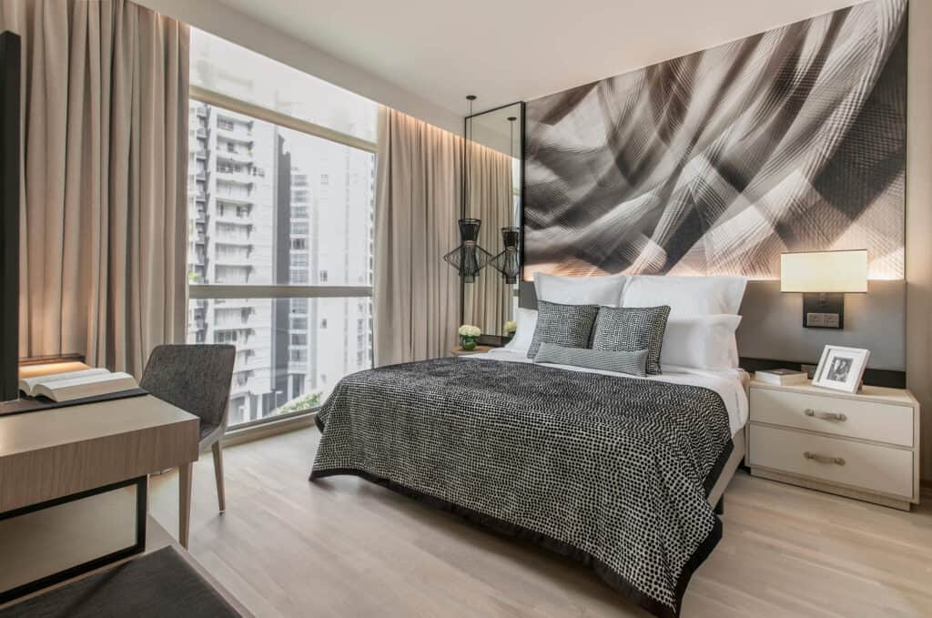 ascott singapore, hotel room in singapore, ascott hotel room in singapore 