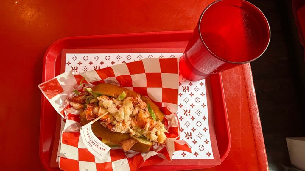 lobster roll, high roller lobster co, portland maine