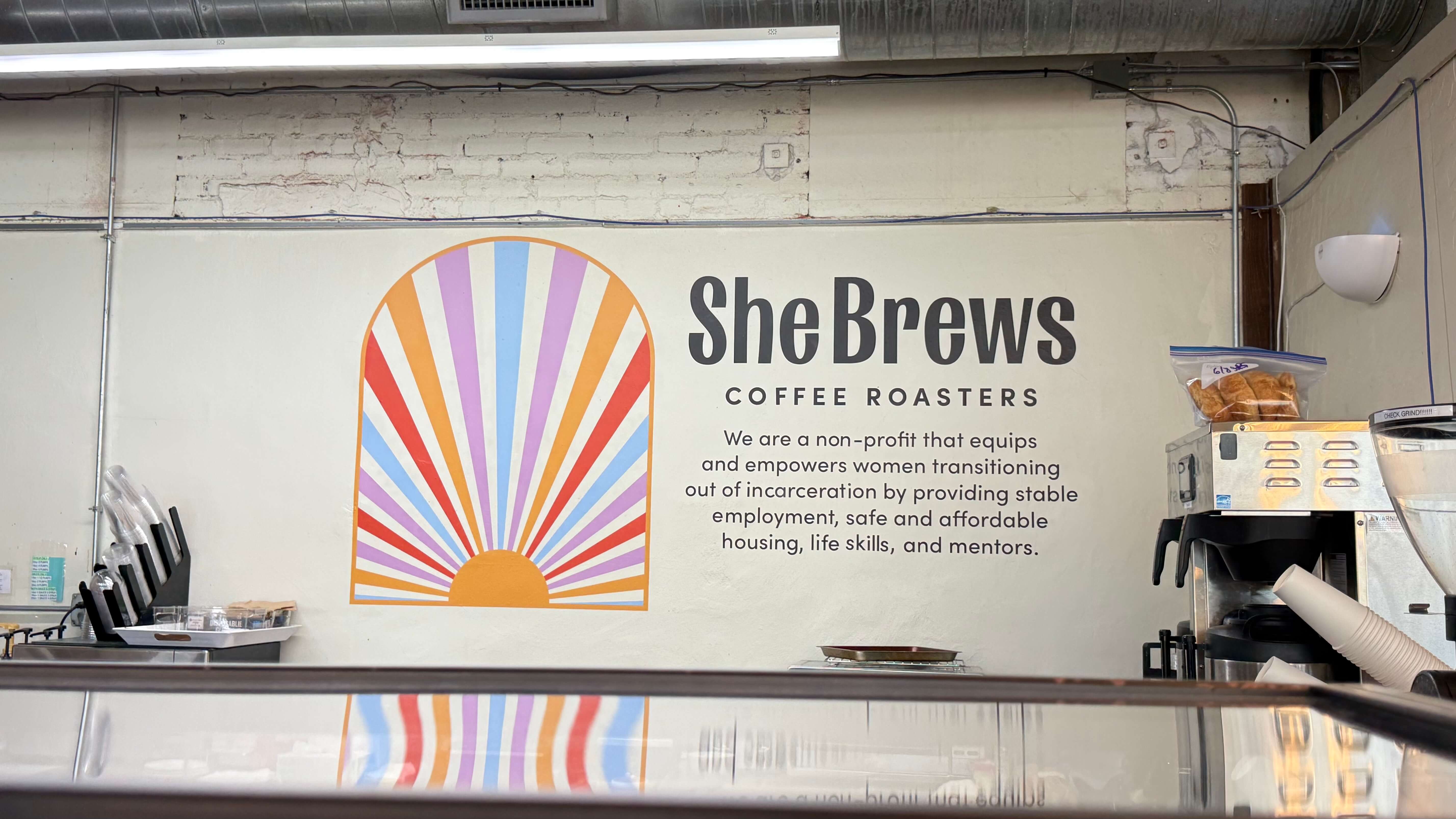 she brews coffee roasters sign, she brews coffee roasters tulsa